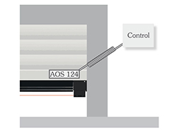 AOS installation on a door curtain AOS installation on a door curtain