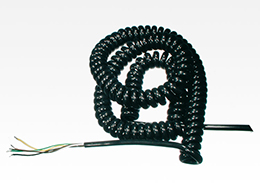 spiral cable, 3-, 4- and 5-pin